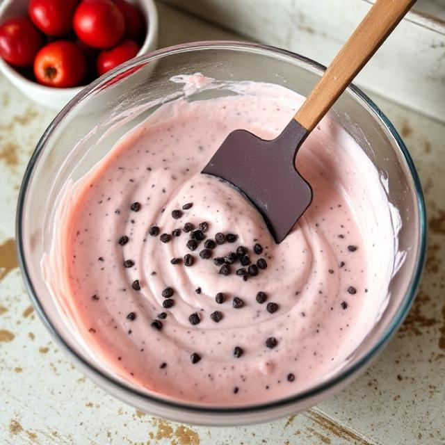 Easy Strawberry Chocolate Chip Cream