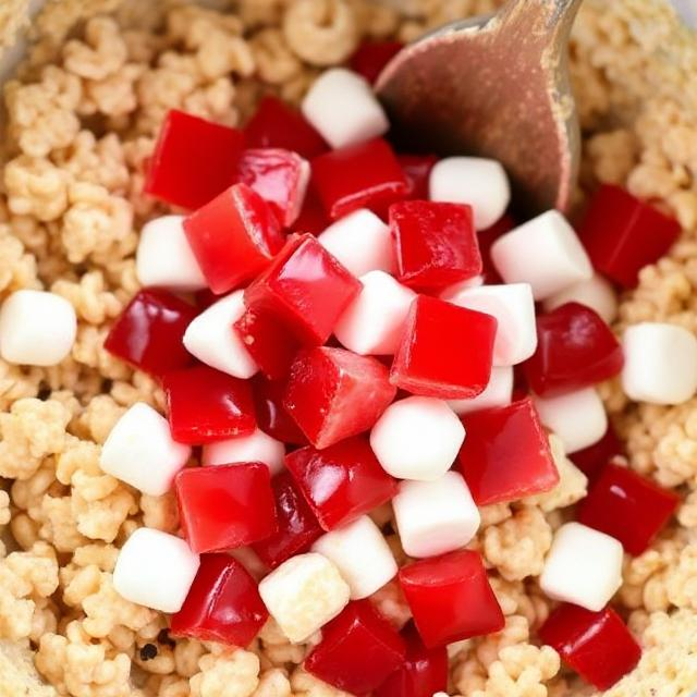 Easy Chocolate Covered Cherry Rice Krispies Treats