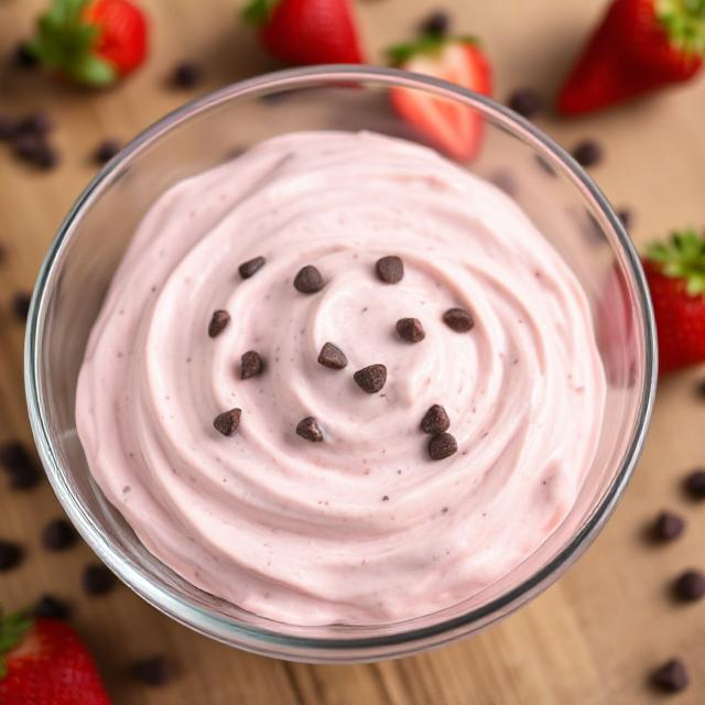 Easy Strawberry Chocolate Chip Cream