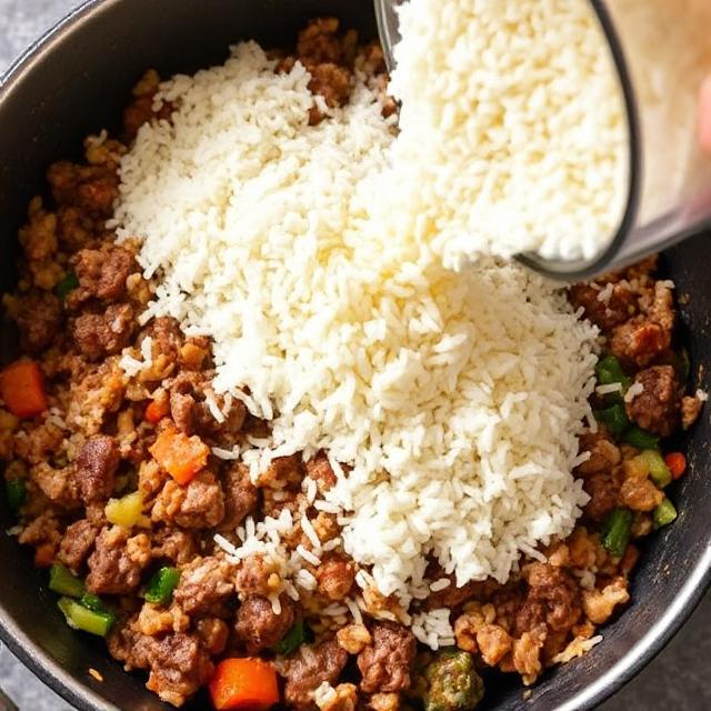 Easy Cheesy Beef Mexican Rice