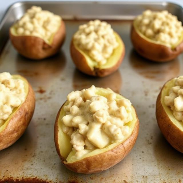 Easy Chicken Pot Pie Baked Potatoes