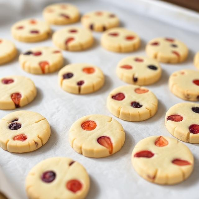 Easy Fruitcake Shortbread Cookies