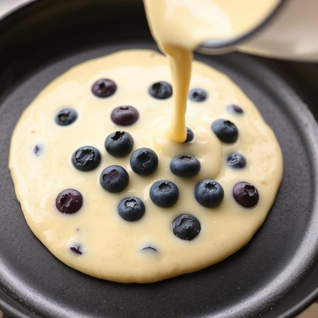 Easy Blueberry Protein Pancakes