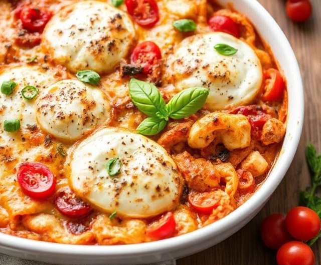 Easy Caprese Chicken Casserole