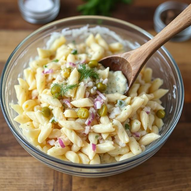 Easy Dill Pickle Pasta Salad