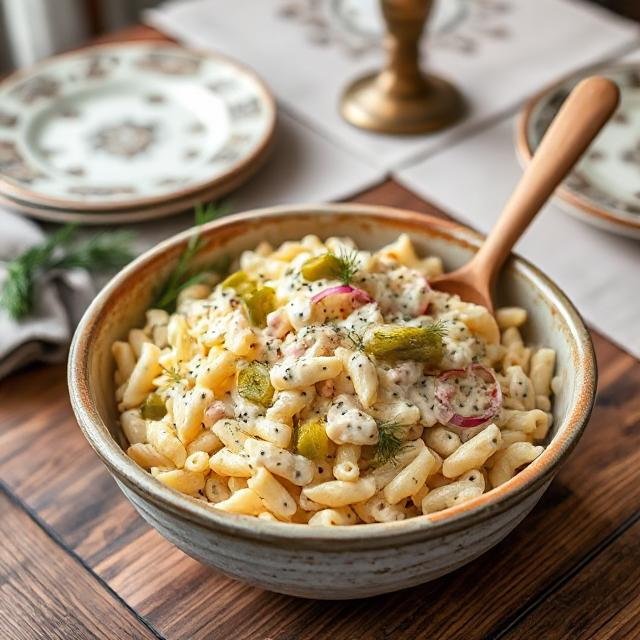 Easy Dill Pickle Pasta Salad