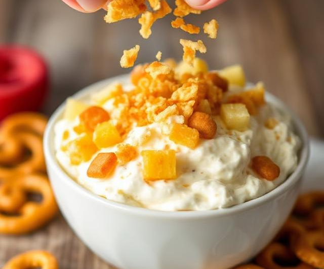 Easy Pineapple Pretzel Fluff Salad