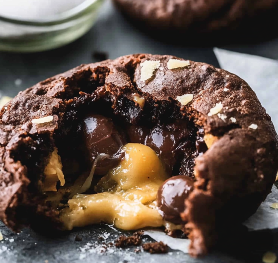 Easy Salted Caramel Chocolate Cookies