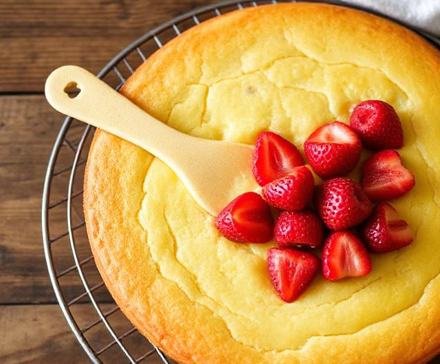 Easy Strawberry Spoon Cake