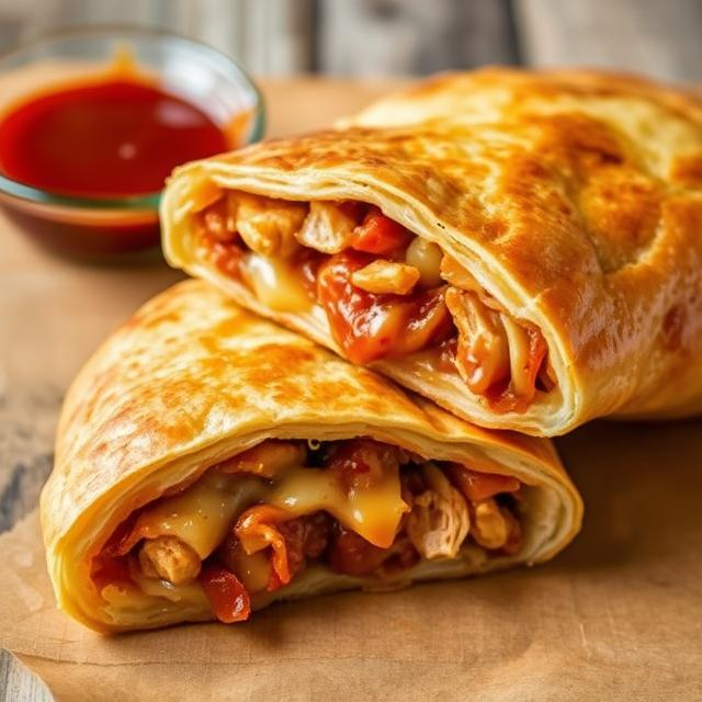 Easy BBQ Chicken Calzones