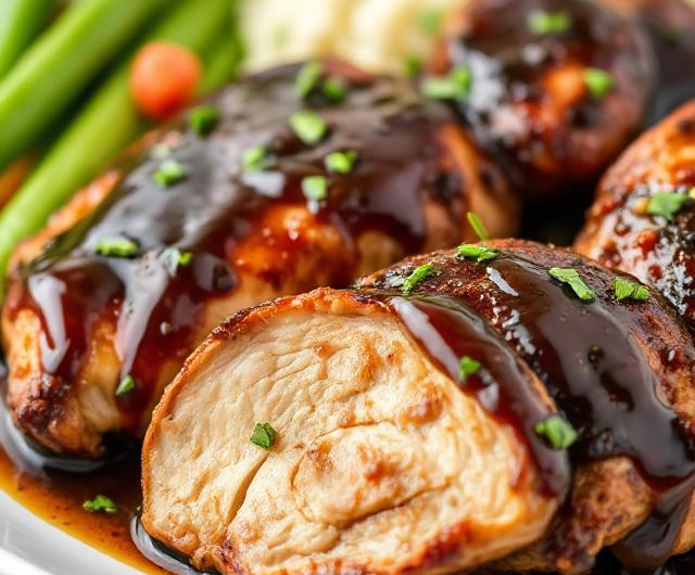 Easy Slow Cooker Balsamic Chicken