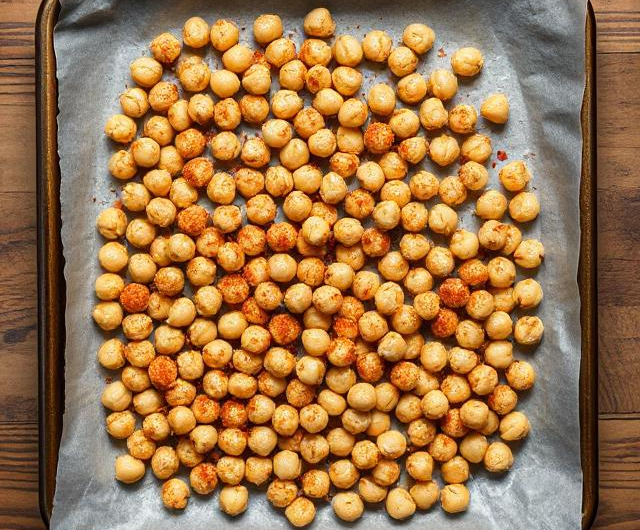 Easy Crispy Crunchy Roasted Chickpeas