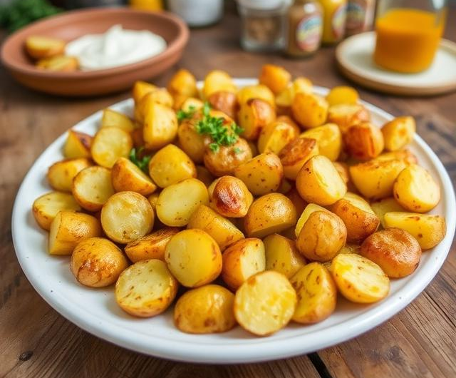 Easy Roasted Baby Potatoes with Honey Mustard