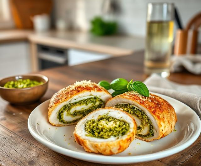 Easy Pesto Stuffed Chicken with Cream Cheese