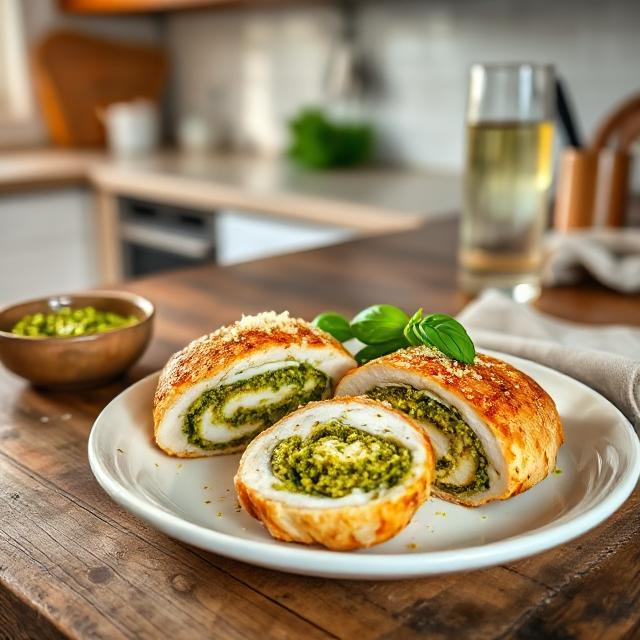 Easy Pesto Stuffed Chicken with Cream Cheese