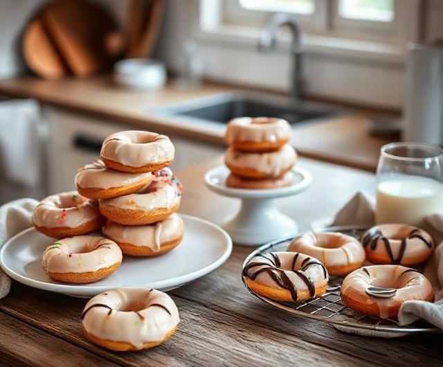 Easy Mini Baked Donuts with Glaze Recipe