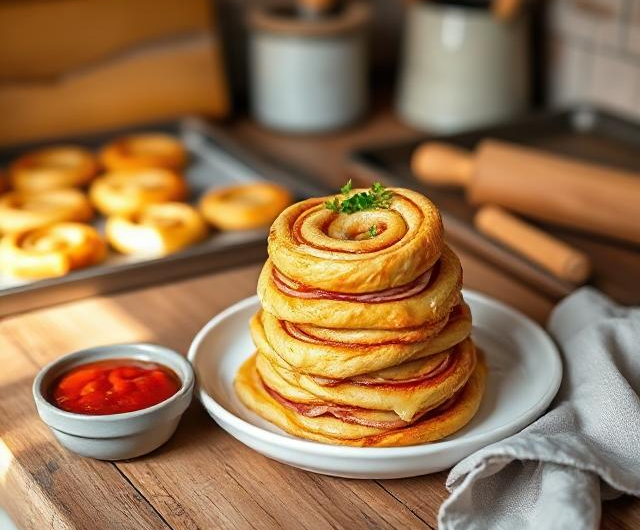 Easy Ham & Cheese Savory Palmiers