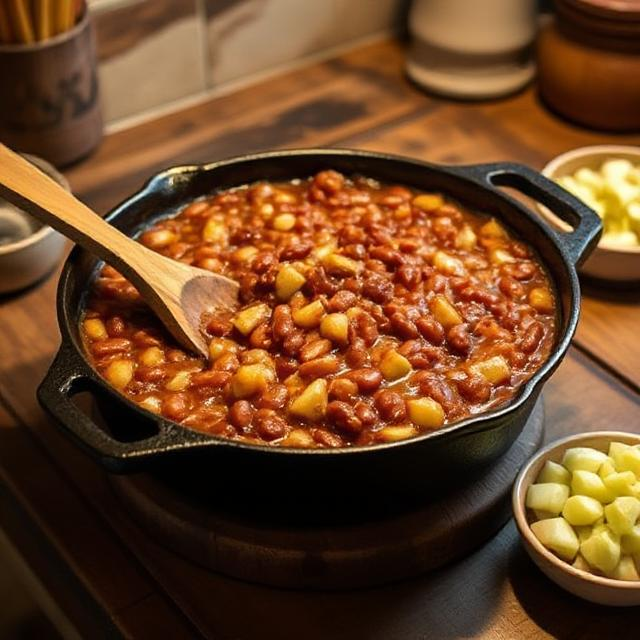 Easy Apple Pie Baked Beans