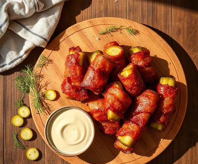 Easy Bacon Wrapped Pickles