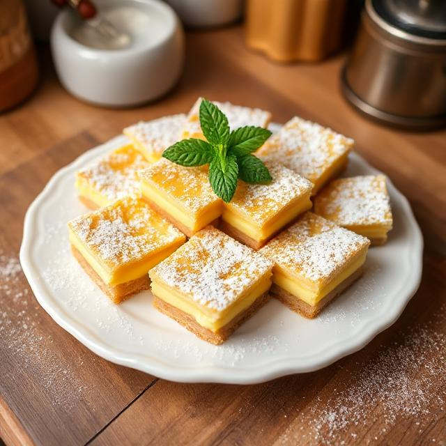 Easy Vanilla Custard Bars