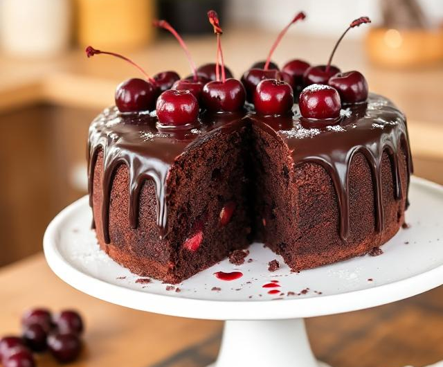 Easy Chocolate Cherry Cake