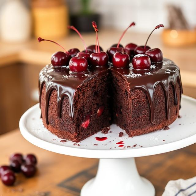 Easy Chocolate Cherry Cake