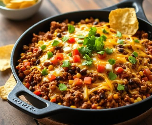 Easy Beef Taco Skillet Meal