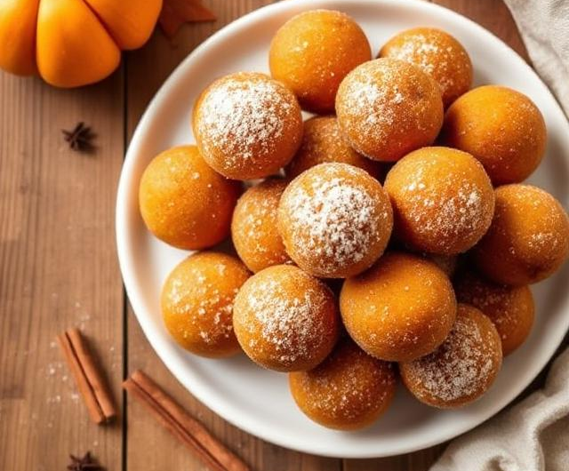 Easy Baked Pumpkin Donut Holes