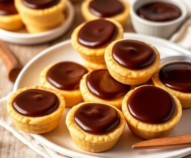 Easy Boston Cream Pie Cookie Cups