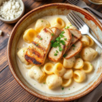 Easy Asiago Tortellini Alfredo With Grilled Chicken