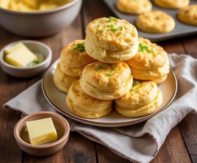 Easy Irish Cheddar Scallion Biscuits