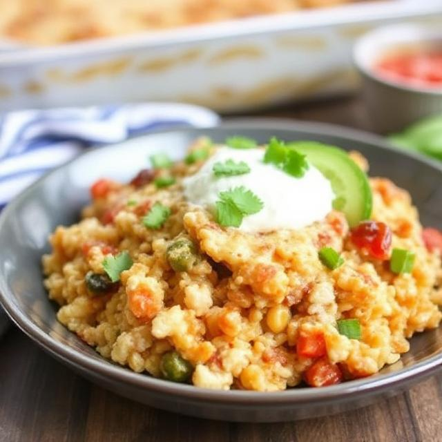 Easy Mexican Chicken and Rice Casserole