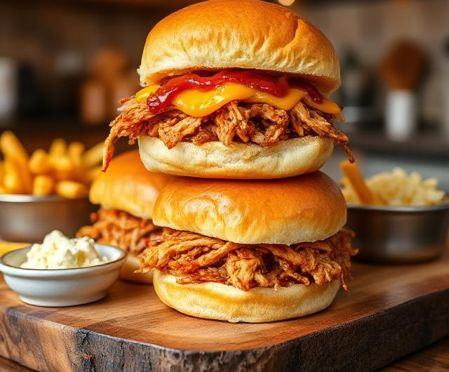 Easy BBQ Chicken Sliders