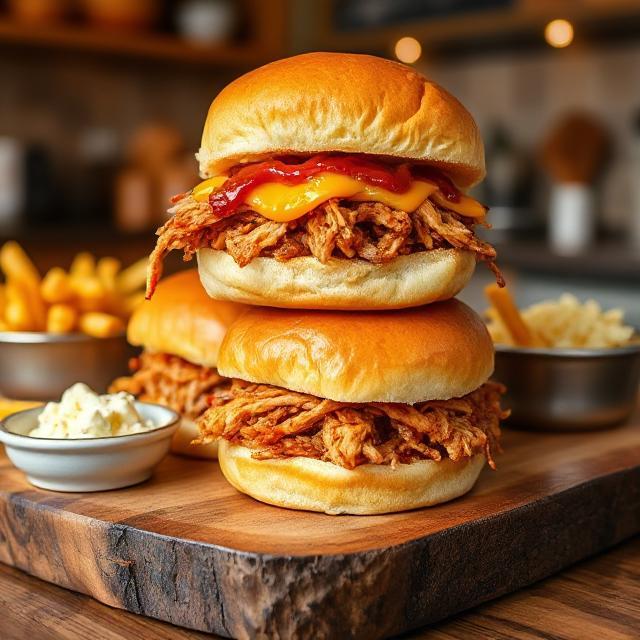 Easy BBQ Chicken Sliders