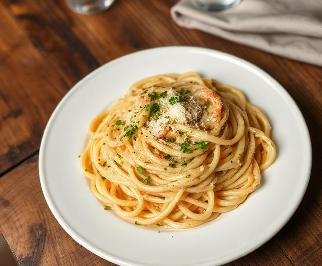 Easy Creamy Garlic Parmesan Pasta