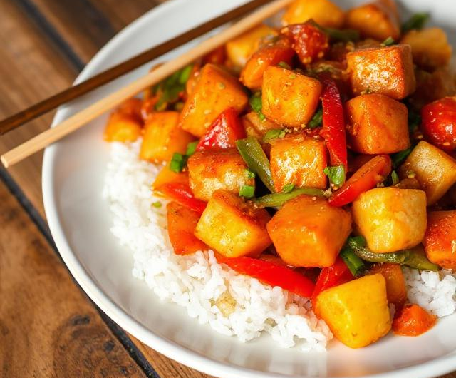 Easy Sweet and Sour Tofu Stir-Fry