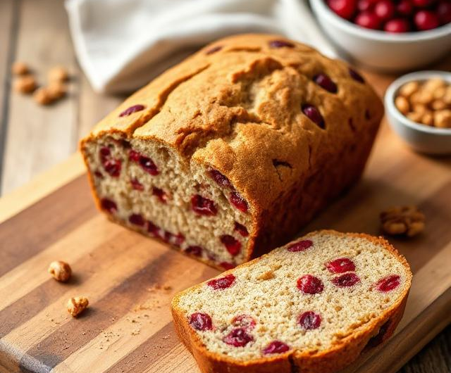 Easy Cranberry Walnut Bread