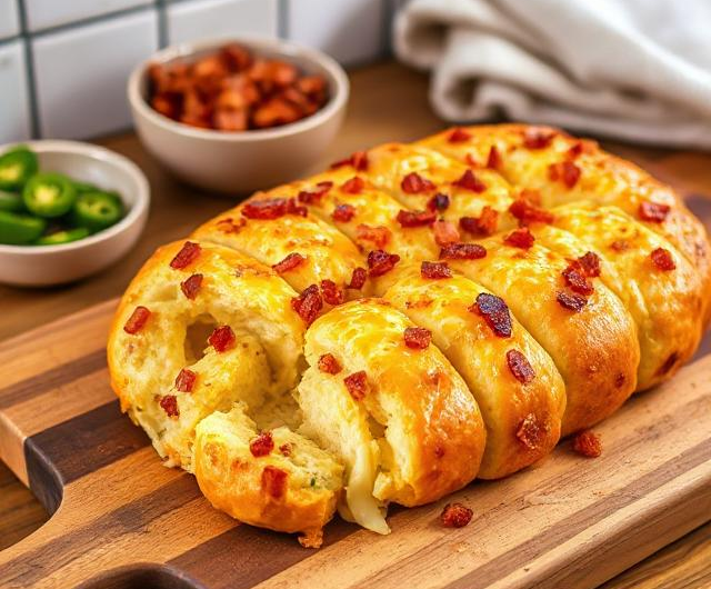 Easy Jalapeño Popper Pull-Apart Bread