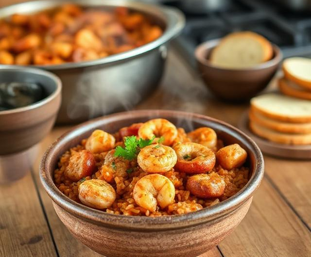 Easy Chicken and Sausage Jambalaya with Shrimp