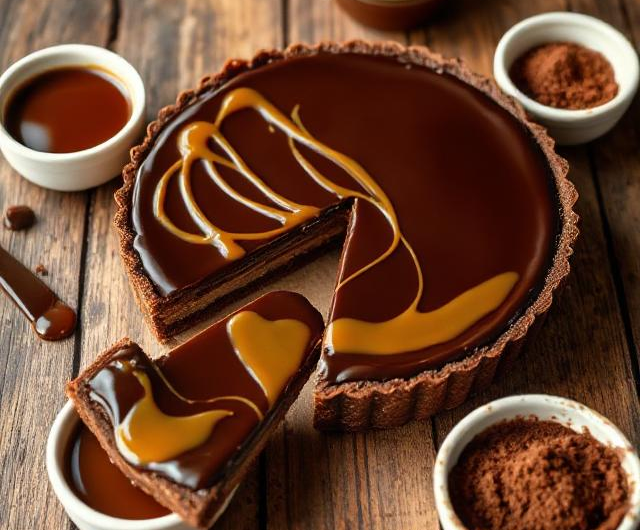 Easy Chocolate Caramel Tart