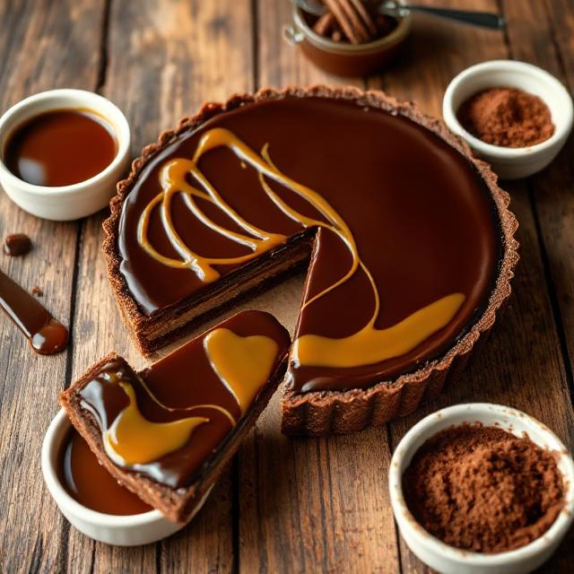 Easy Chocolate Caramel Tart