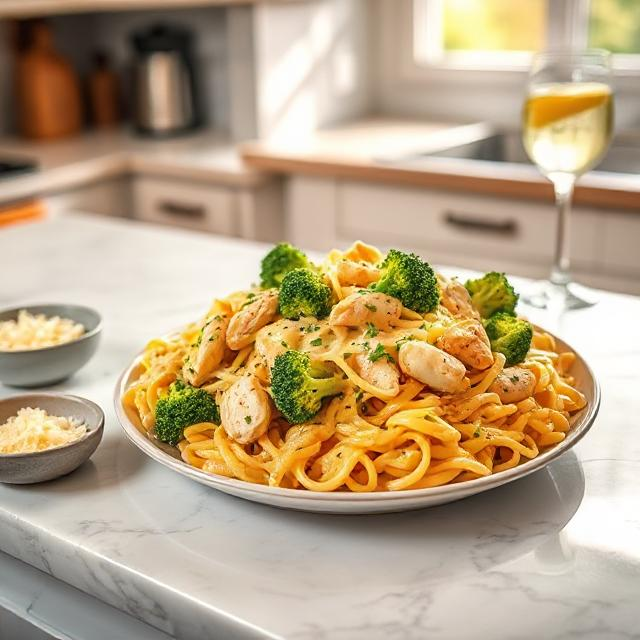 Easy Cheesy Chicken Broccoli Pasta