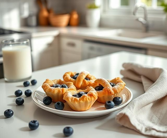 Easy Mini Blueberry Crescent Cups