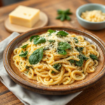 Easy Spinach Orzo Pasta with Parmesan