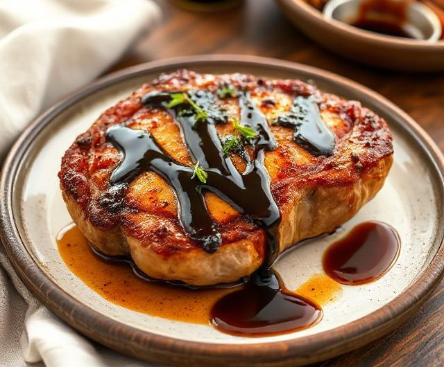 Easy Balsamic Glazed Pork Chops