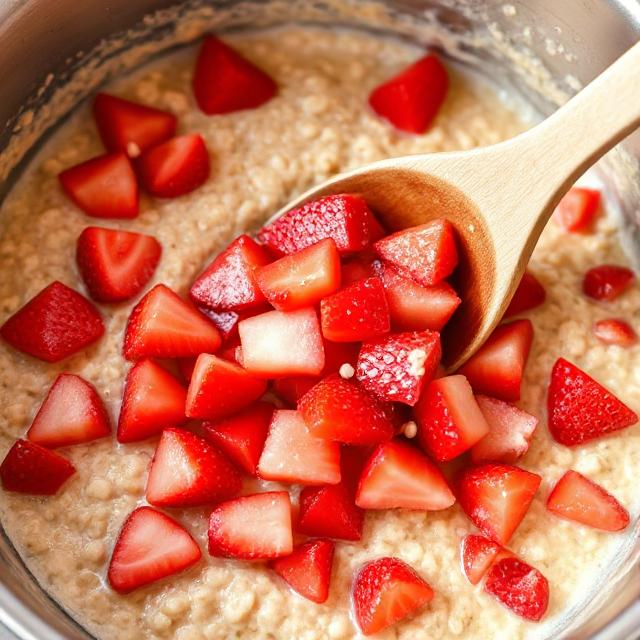 Easy Vegan Strawberry Oatmeal