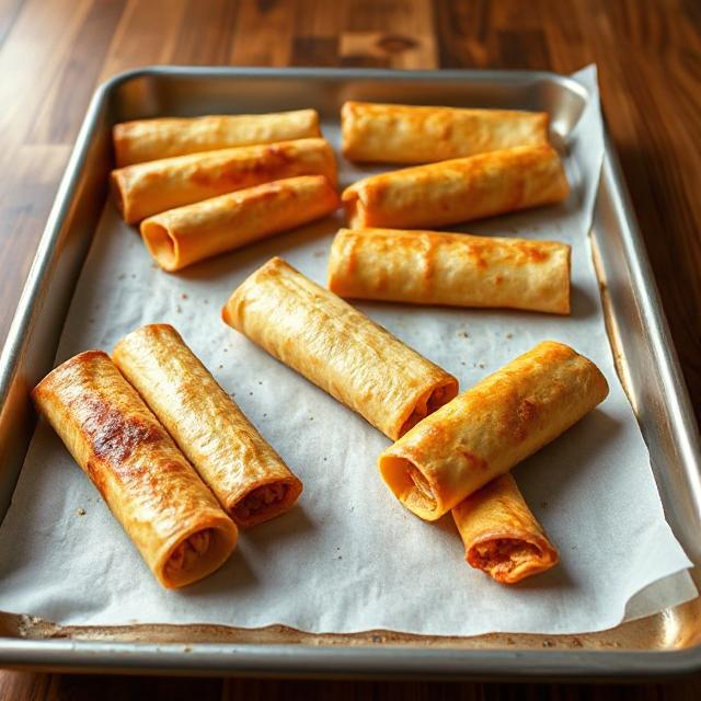 Easy Baked Chicken Taquitos