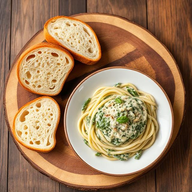 Easy Creamed Spinach Pasta