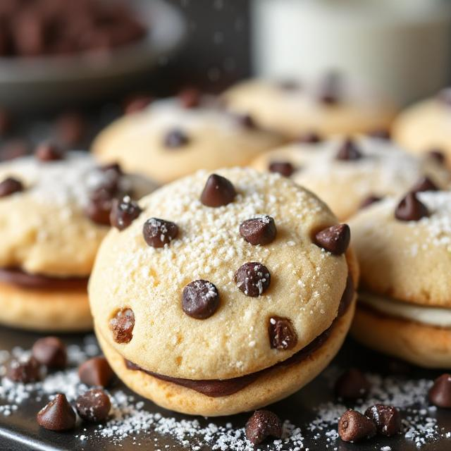 Easy Chocolate Chip Cannoli Cookies