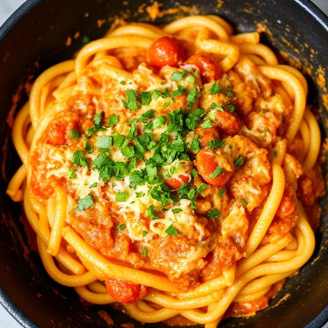 Easy Cheesy Tomato Chicken Pasta